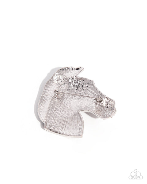 Paparazzi Zebra Pen - Black Brooch
