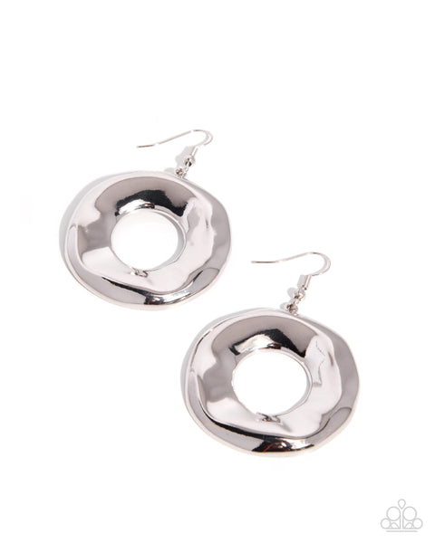 Paparazzi Prized Pact - Silver Earrings