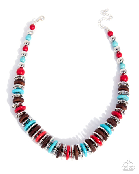 COMING SOON Paparazzi 
Rustic Release - Red Necklace