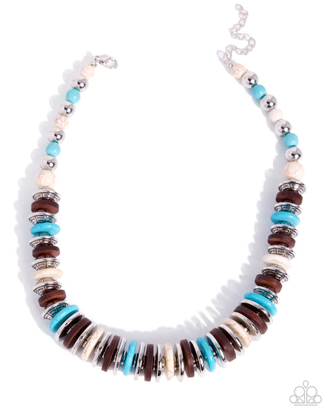 Paparazzi Rustic Release - White Necklace