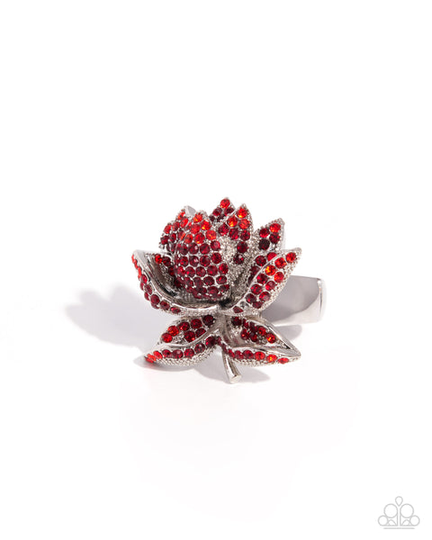 Paparazzi Luminescent Lotus - Red Ring