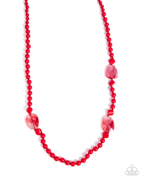 COMING SOON Paparazzi 
Obsessed with Opulence - Red Necklace