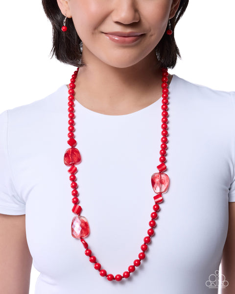 COMING SOON Paparazzi 
Obsessed with Opulence - Red Necklace