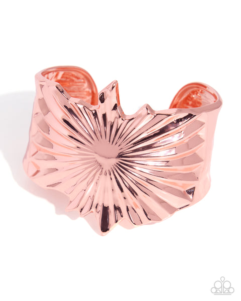 Paparazzi Confident Companion Cuff Bracelet & Stella Sense Earring Copper Set
