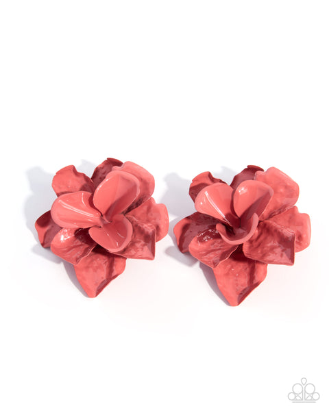 COMING SOON Paparazzi Petaled Pitch - Pink Earrings