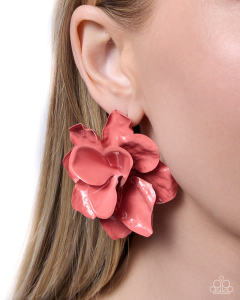 COMING SOON Paparazzi Petaled Pitch - Pink Earrings