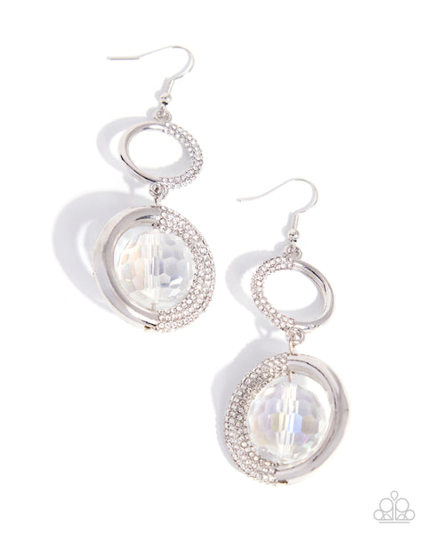 COMING SOON Paparazzi Dazzling Dive - White Earrings