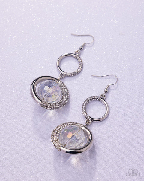 COMING SOON Paparazzi Dazzling Dive - White Earrings