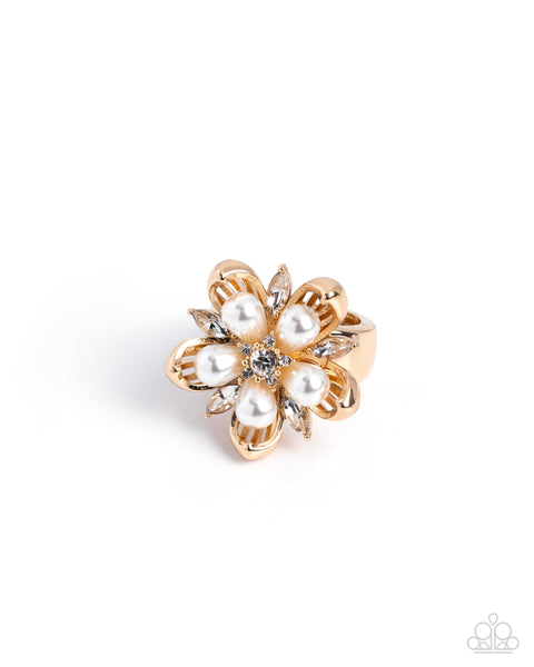 COMING SOON Paparazzi Giving Glitz Pearl - Gold Ring