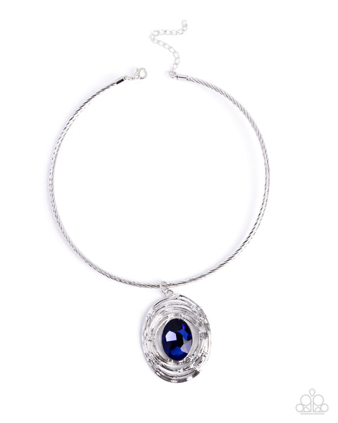 COMING SOON Paparazzi 
Fashionable Find Necklace &
Tailored Tapestry Earrings - Blue Set