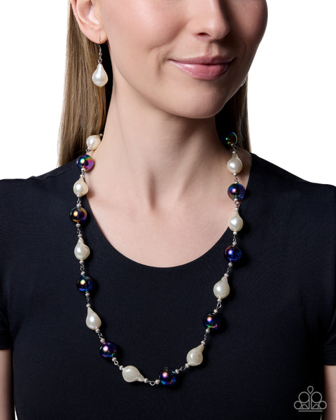 Paparazzi Universal Poise Pearl - Blue Necklace