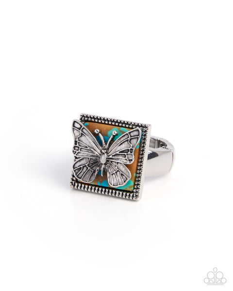 COMING SOON Paparazzi 
Aerial Avant-Garde - Butterfly Brown Ring