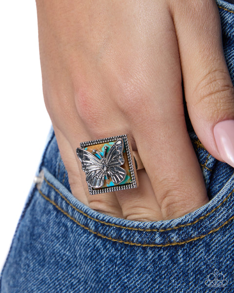 COMING SOON Paparazzi 
Aerial Avant-Garde - Butterfly Brown Ring