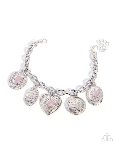 Paparazzi Feminine Focus Chart Chart Pink Bracelet
