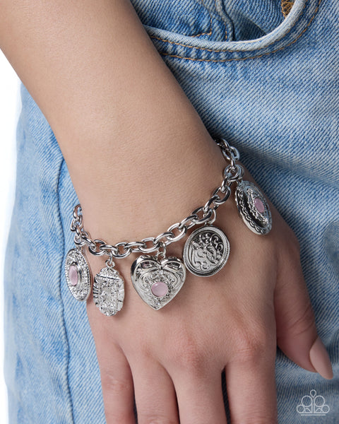 Paparazzi Feminine Focus Chart Chart Pink Bracelet