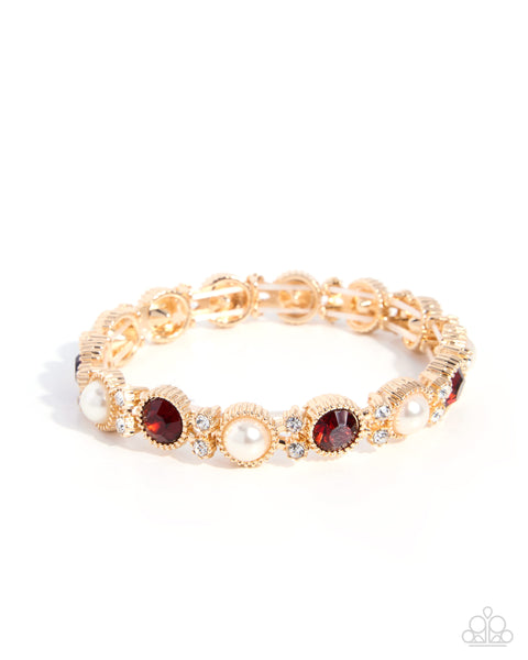 Paparazzi Memorable Muse - Pearl Brown Bracelet