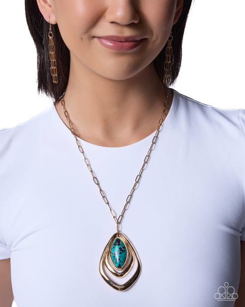 COMING SOON Paparazzi Stony Showgirl - Green Necklace