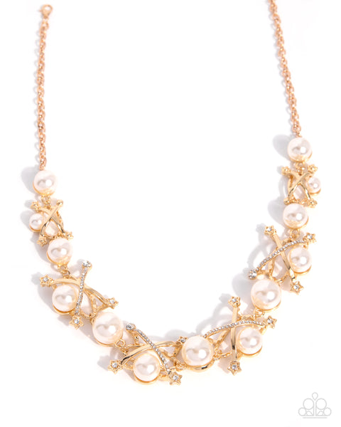 COMING SOON Paparazzi 
Poised Promenade Pearl Gold Necklace