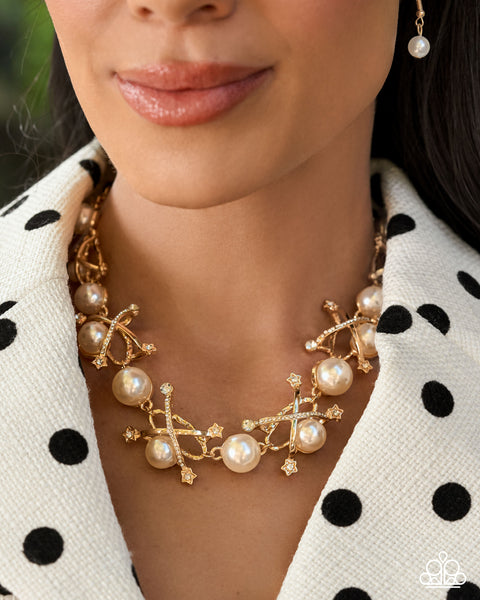COMING SOON Paparazzi 
Poised Promenade Pearl Gold Necklace