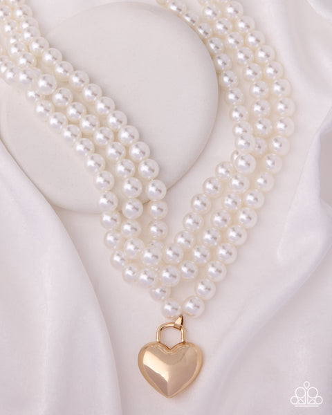 COMING SOON Paparazzi Lustrous Look Pearl - Gold Necklace