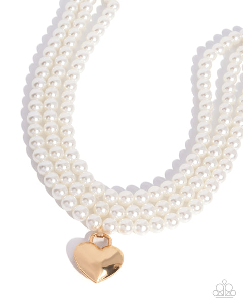 COMING SOON Paparazzi Lustrous Look Pearl - Gold Necklace