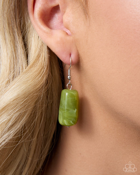 COMING SOON Paparazzi Colorfully Clear - Green Necklace
