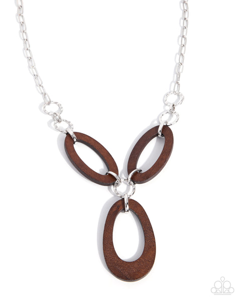 COMING SOON Paparazzi 
WOOD Enough - Brown Necklace