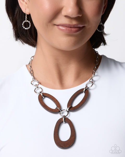 COMING SOON Paparazzi 
WOOD Enough - Brown Necklace
