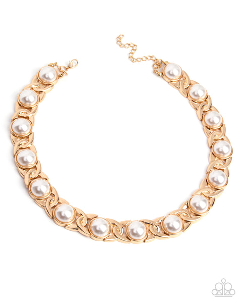 COMING SOON Paparazzi Poised Parade Pearl Gold Necklace