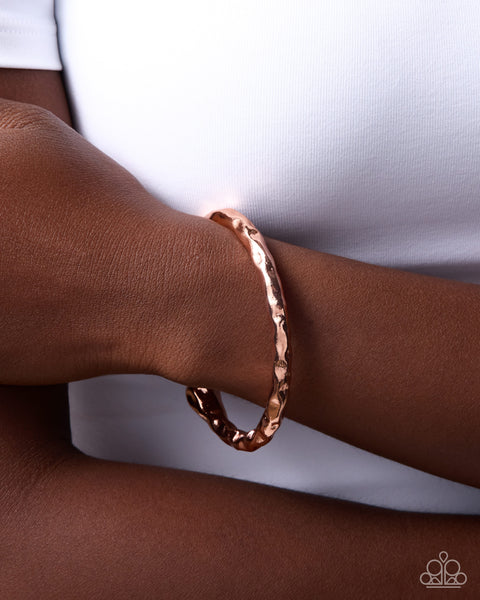 COMING SOON Paparazzi Hammered Haul - Copper Cuff Bracelet