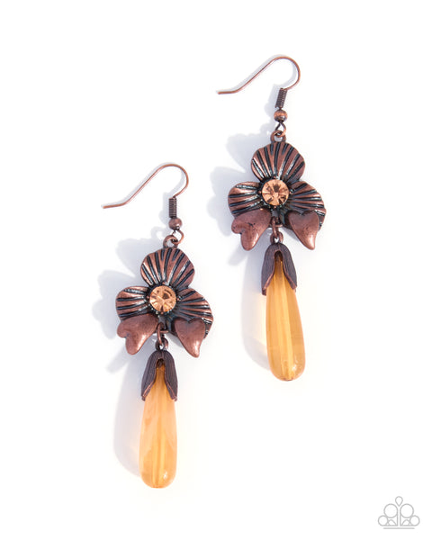 COMING SOON Paparazzi Flourishing Finish - Copper Earrings