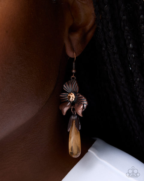 COMING SOON Paparazzi Flourishing Finish - Copper Earrings