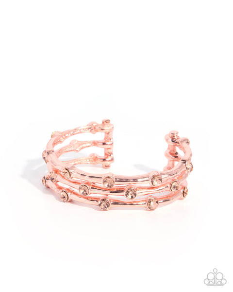 COMING SOON Paparazzi 
Safe Sunset Grand Gallery - Copper Cuff Bracelet