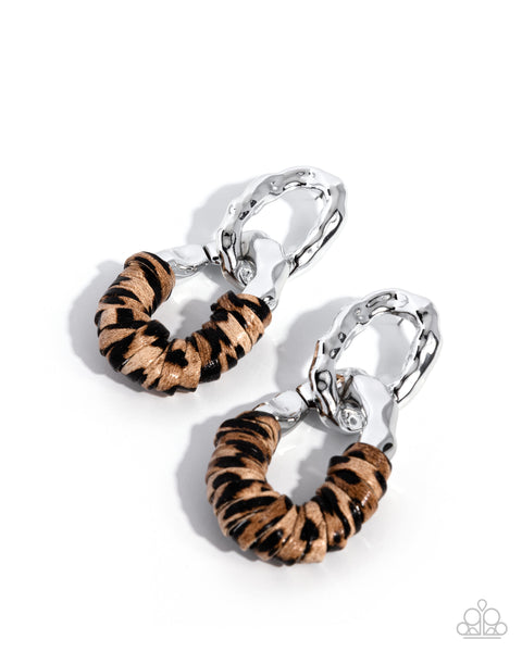 Paparazzi Leopard Layers - Brown Earrings