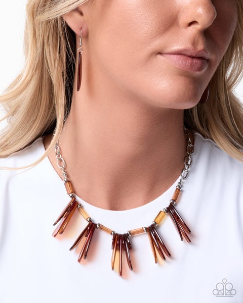 COMING SOON Paparazzi 
Colorful Claim - Brown Necklace