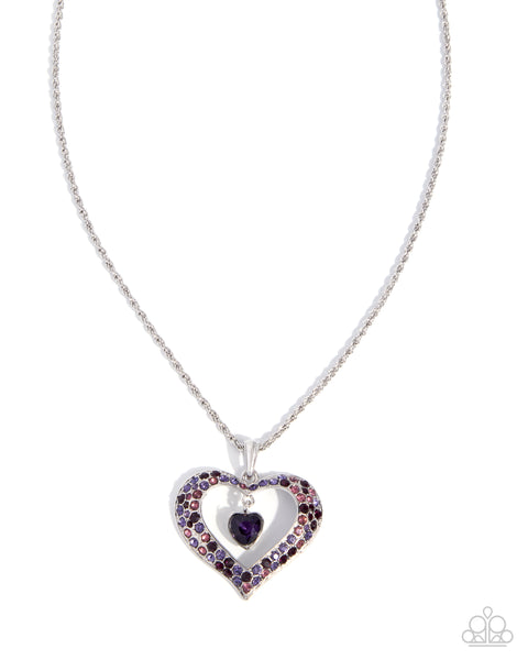 COMING SOON Paparazzi Cupid Connection Heart Purple Necklace