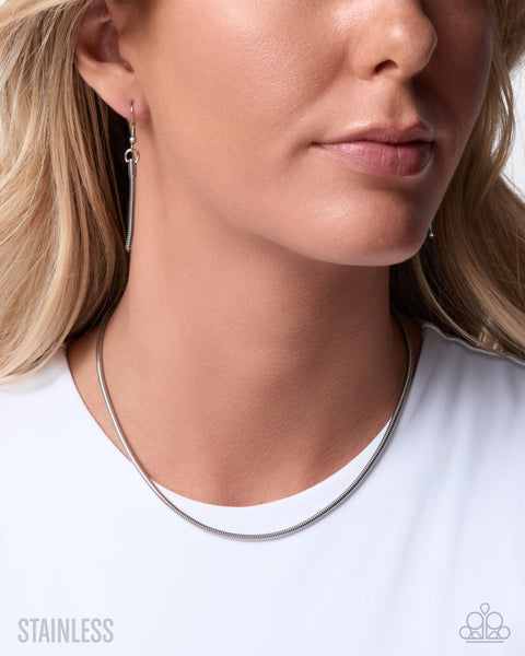 COMING SOON Paparazzi 
Acceptable Allegiance - Silver Necklace