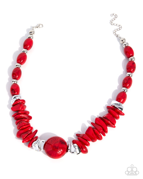 COMING SOON Paparazzi Respectful Reputation - Red Necklace