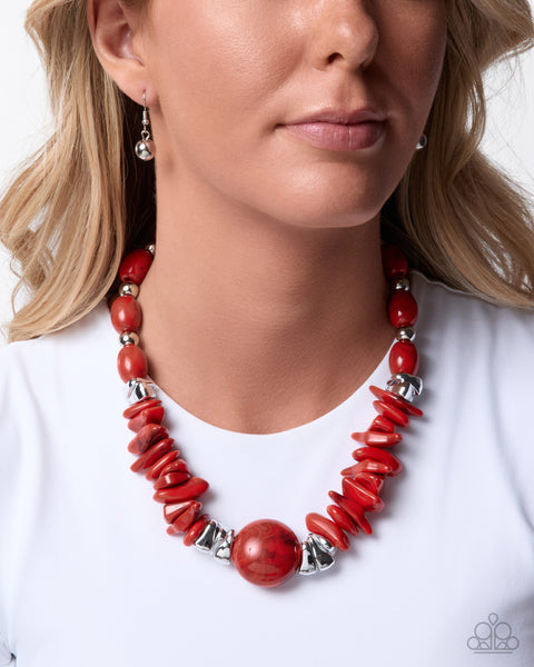COMING SOON Paparazzi Respectful Reputation - Red Necklace