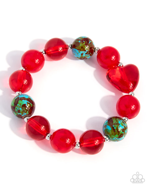 Paparazzi STONY Ovation - Red Bracelet