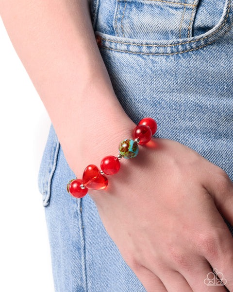 Paparazzi STONY Ovation - Red Bracelet