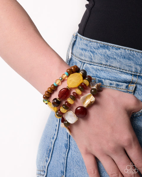COMING SOON Paparazzi Straightforward Season - Yellow Bracelet
