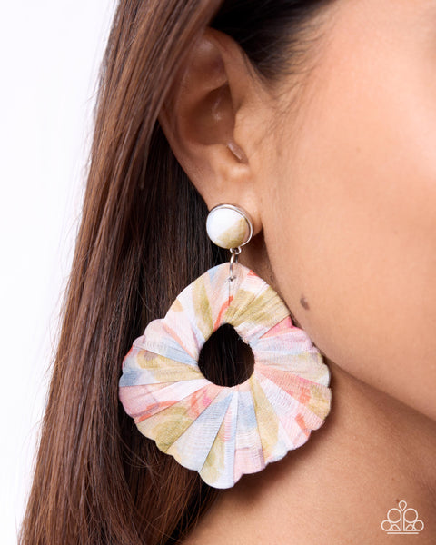 Paparazzi Fantastical Fabric - Multi Earrings