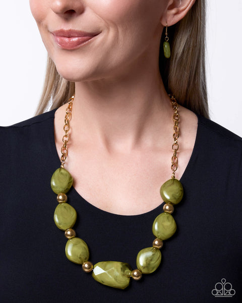 COMING SOON Paparazzi Validating Color - Green Necklace