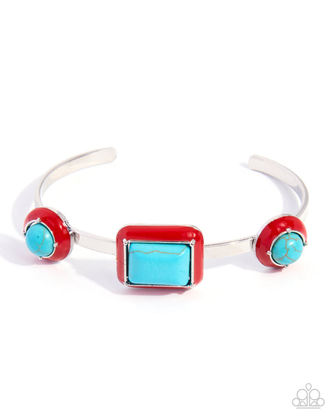 Paparazzi Reasonable Rusticity - Red Cuff Bracelet