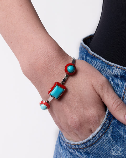 Paparazzi Reasonable Rusticity - Red Cuff Bracelet