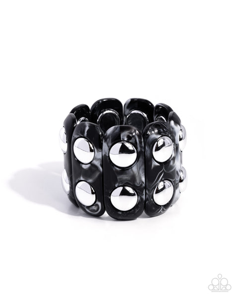 Paparazzi Elongated Era - Black Bracelet