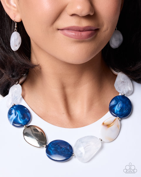 COMING SOON Paparazzi Stunning Spirals - Blue Necklace