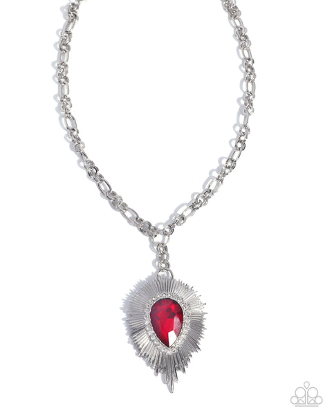 COMING SOON Paparazzi Sunburst State - Red Necklace