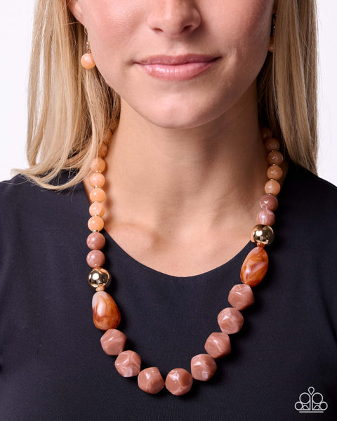 COMING SOON Paparazzi 
Promising Profession - Multi Brown Necklace